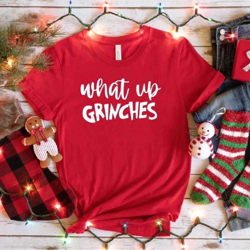 Red 'What Up Grinches' T-Shirt